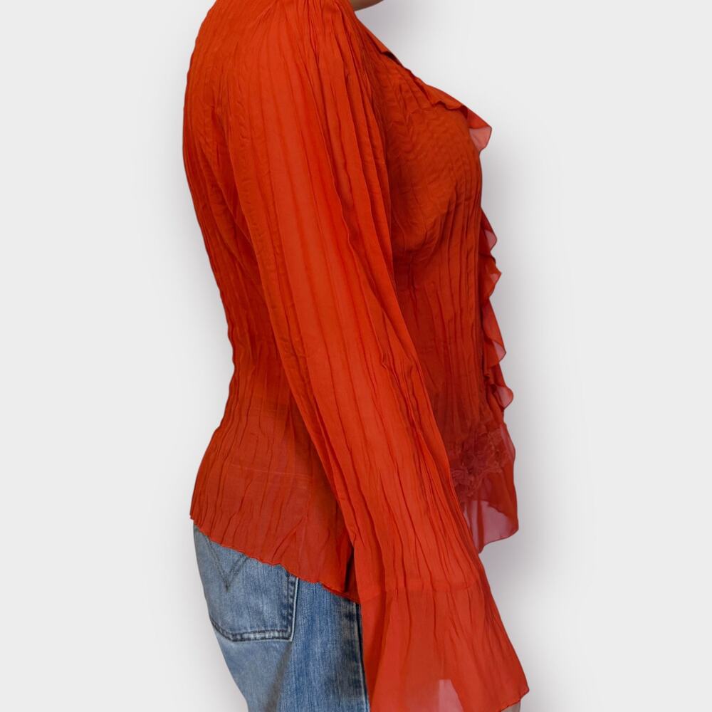 Y2K Clothing Co Orange Blouse Size 2X - Picture 7 of 9